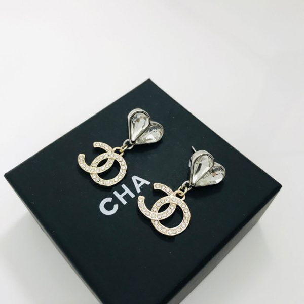 diamond cc earrings